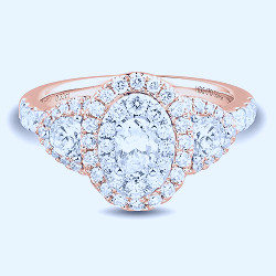 Helzberg Limited Edition® 1 1/2 ct. tw. Diamond Engagement Ring in 14K Rose  & White Gold | Helzberg Diamonds